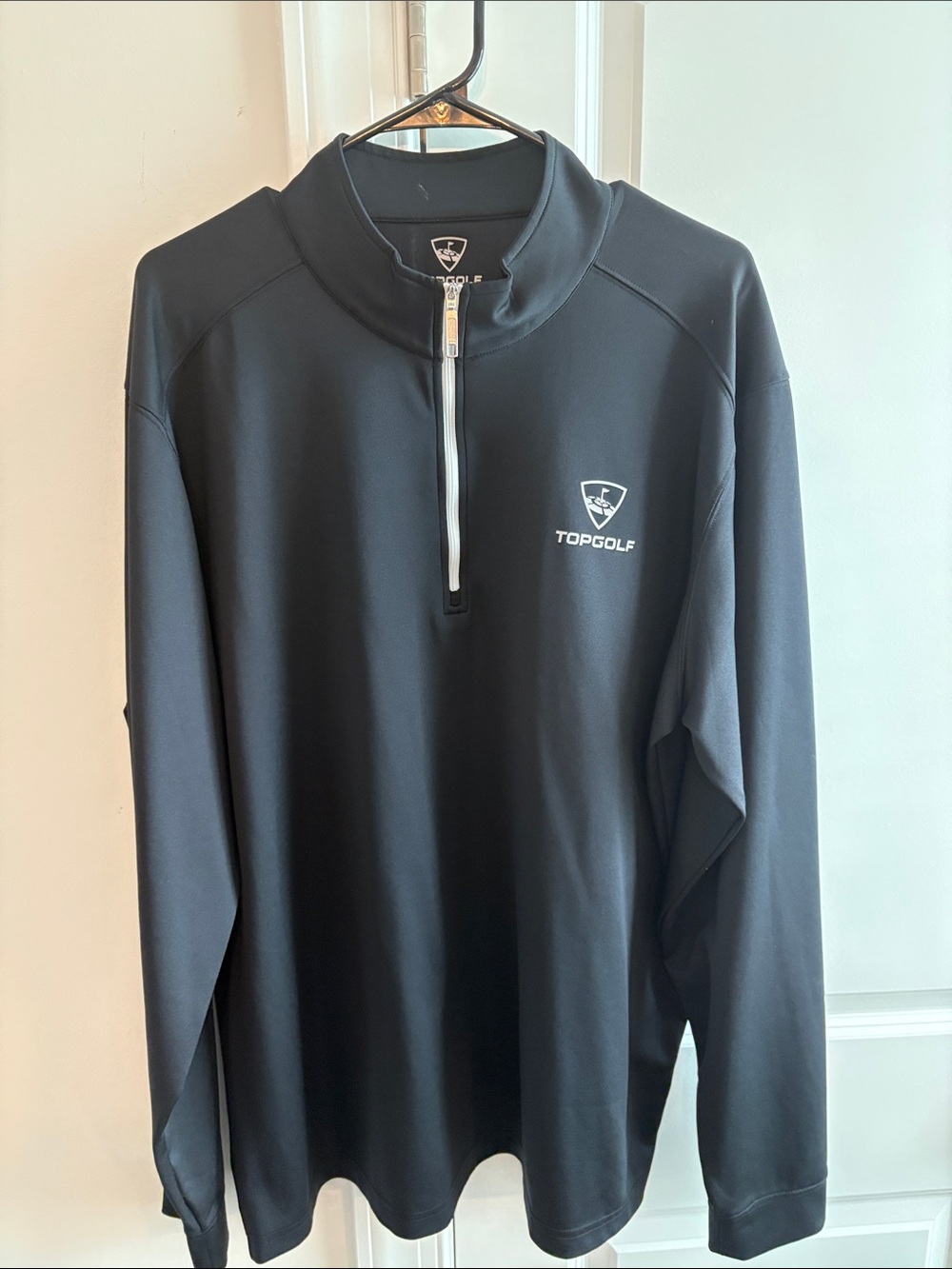 Topgolf Black Quarter-Zip Performance Pullover